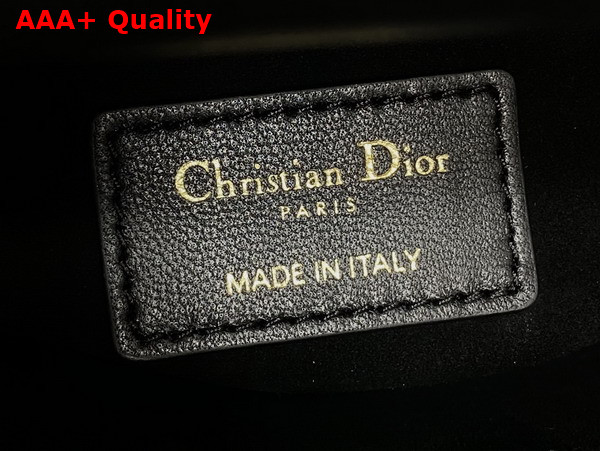 Dior Small Lady Dior My ABCDior Bag in Black Cannage Lambskin Metal DIOR Charms with a Finely Carved Openwork Cannage Motif Replica
