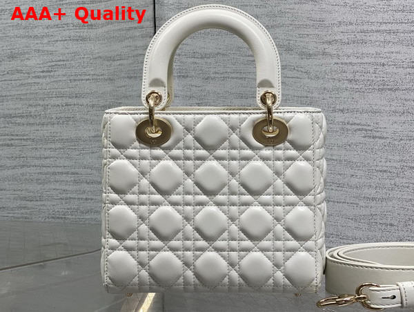 Dior Small Lady Dior My ABCDior Bag in Latte Cannage Lambskin Metal DIOR Charms with a Finely Carved Openwork Cannage Motif Replica