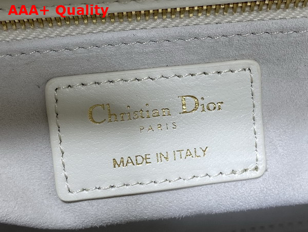 Dior Small Lady Dior My ABCDior Bag in Latte Cannage Lambskin Metal DIOR Charms with a Finely Carved Openwork Cannage Motif Replica