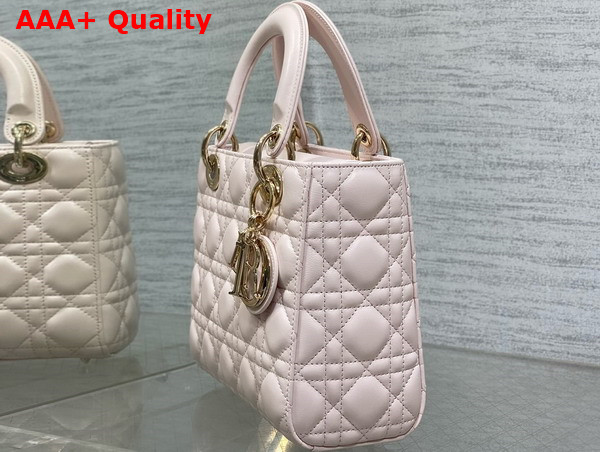 Dior Small Lady Dior My ABCDior Bag in Pale Pink Cannage Lambskin Replica