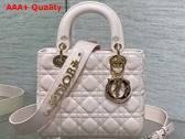 Dior Small Lady Dior My ABCDior Bag in Pale Pink Cannage Lambskin Replica