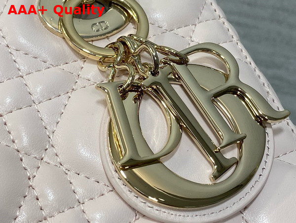 Dior Small Lady Dior My ABCDior Bag in Pale Pink Cannage Lambskin Replica