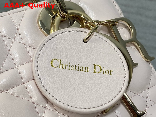 Dior Small Lady Dior My ABCDior Bag in Pale Pink Cannage Lambskin Replica