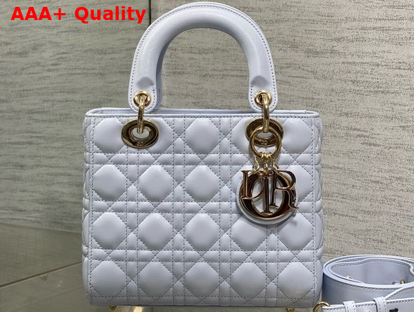 Dior Small Lady Dior My ABCDior Bag in Shirt Blue Cannage Lambskin Replica