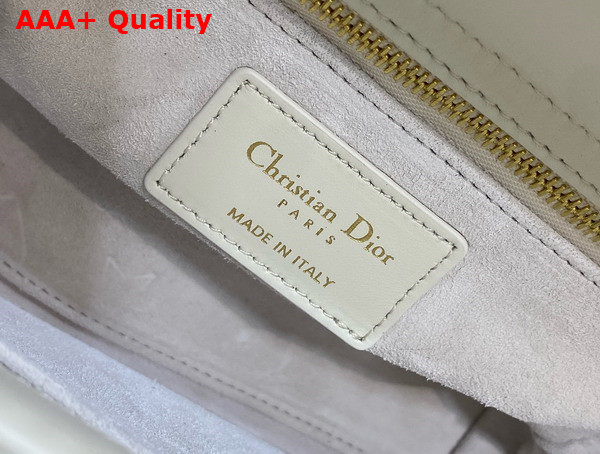 Dior Small Lady Dior My ABCdior Bag Latte Cannage Lambskin with Gold Finish Zodiac Sign Studs Replica