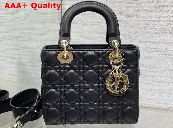 Dior Small Lady Dior My ABCdior Bag in Black Cannage Lambskin Replica