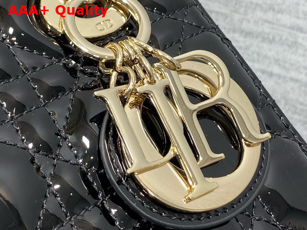 Dior Small Lady Dior My ABCdior Bag in Black Patent Cannage Calfskin Replica