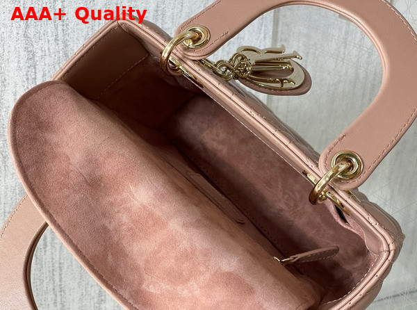 Dior Small Lady Dior My ABCdior Bag in Blush Cannage Lambskin Replica