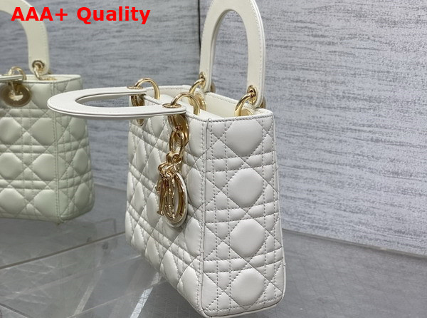 Dior Small Lady Dior My ABCdior Bag in Latte Cannage Lambskin Replica