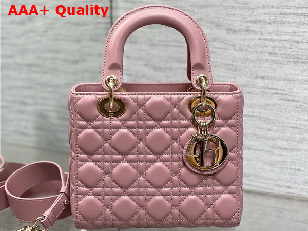 Dior Small Lady Dior My ABCdior Bag in Pink Cannage Lambskin Replica