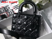 Dior Small Lady Dior My Abcdior Bag Black Cannage Calfskin with Diamond Motif Replica