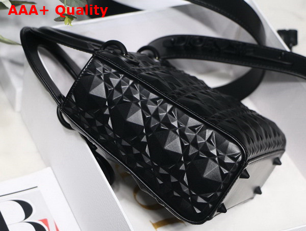 Dior Small Lady Dior My Abcdior Bag Black Cannage Calfskin with Diamond Motif Replica