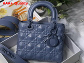 Dior Small Lady Dior My Abcdior Bag Denim Cannage Calfskin with Diamond Motif Replica