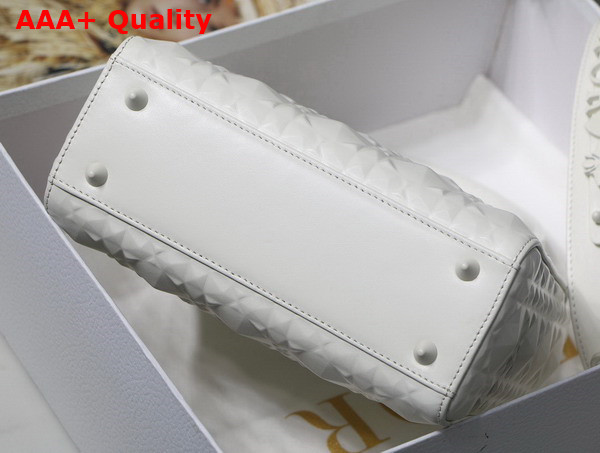 Dior Small Lady Dior My Abcdior Bag Latte Cannage Calfskin with Diamond Motif Replica