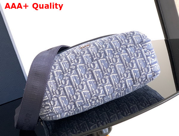 Dior Small Rider Soft Hobo Bag in Blue Dior Oblique Jacquard and Blue Grained Calfskin Replica