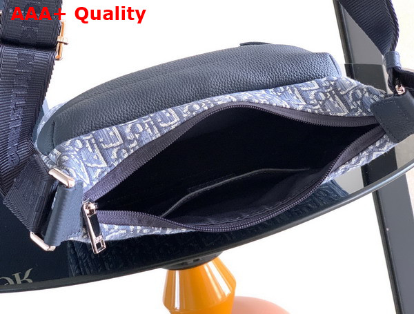 Dior Small Rider Soft Hobo Bag in Blue Dior Oblique Jacquard and Blue Grained Calfskin Replica