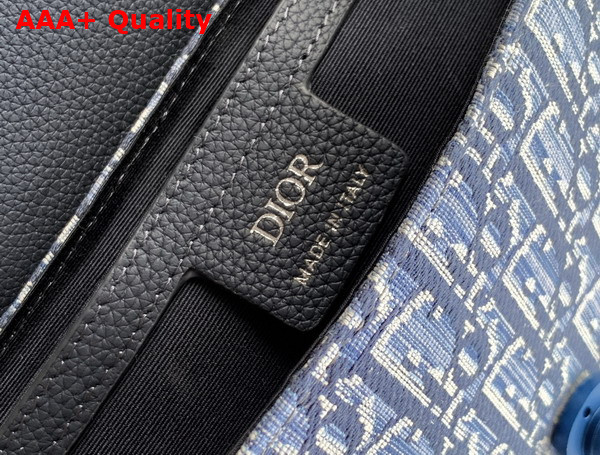 Dior Small Rider Soft Hobo Bag in Blue Dior Oblique Jacquard and Blue Grained Calfskin Replica