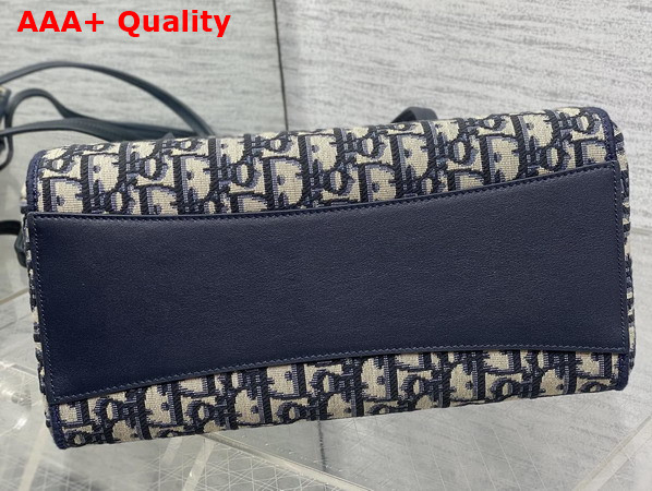 Dior Small Shopping Bag in Blue Dior Oblique Jacauard Replica