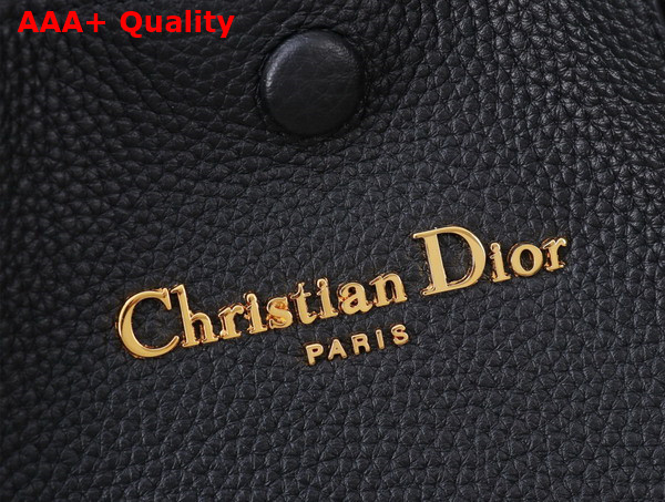 Dior Small Signature Bucket Bag in Black Grained Calfskin Replica