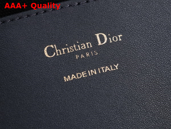 Dior Small Signature Bucket Bag in Blue Dior Oblique Jacquard and Smooth Calfskin Replica
