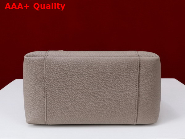 Dior Small Signature Bucket Bag in Gray Grained Calfskin Replica