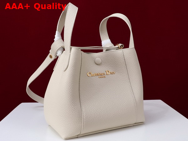 Dior Small Signature Bucket Bag in Latte Grained Calfskin Replica