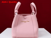 Dior Small Signature Bucket Bag in Pink Grained Calfskin Replica