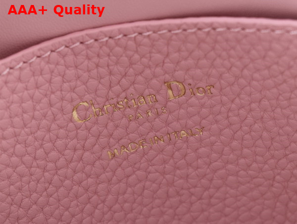 Dior Small Signature Bucket Bag in Pink Grained Calfskin Replica