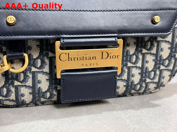 Dior Small Streetchic Bag in Blue Dior Oblique Jacquard and Smooth Calfskin Replica