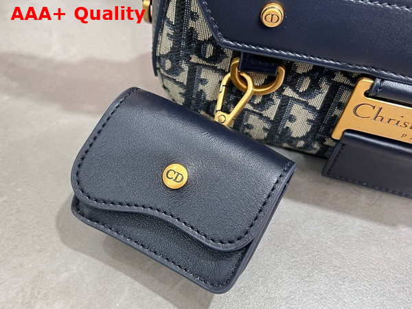 Dior Small Streetchic Bag in Blue Dior Oblique Jacquard and Smooth Calfskin Replica