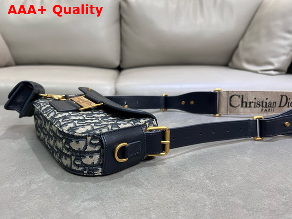 Dior Small Streetchic Bag in Blue Dior Oblique Jacquard and Smooth Calfskin Replica