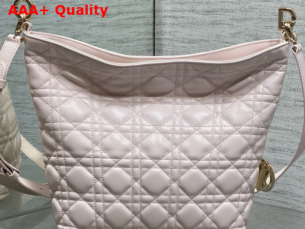 Dior Small Toujours Hobo Bag in Ballet Pink Cannage Lambskin Replica