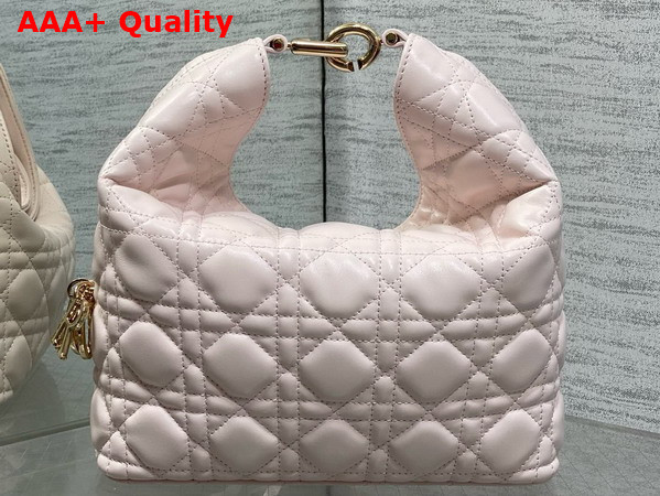Dior Small Toujours Hobo Bag in Ballet Pink Cannage Lambskin Replica