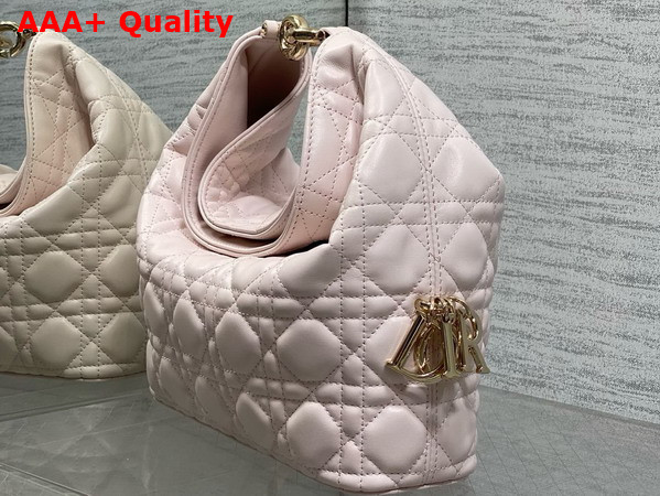 Dior Small Toujours Hobo Bag in Ballet Pink Cannage Lambskin Replica