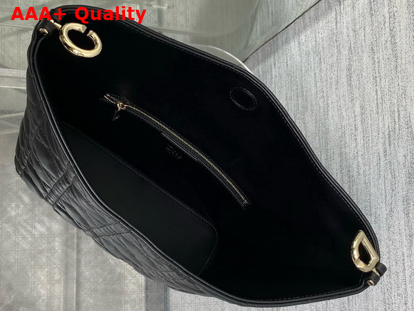 Dior Small Toujours Hobo Bag in Black Cannage Lambskin Replica