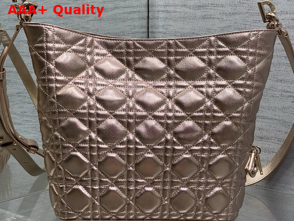 Dior Small Toujours Hobo Bag in Champagne Cannage Lambskin Replica