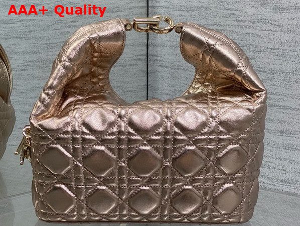Dior Small Toujours Hobo Bag in Champagne Cannage Lambskin Replica