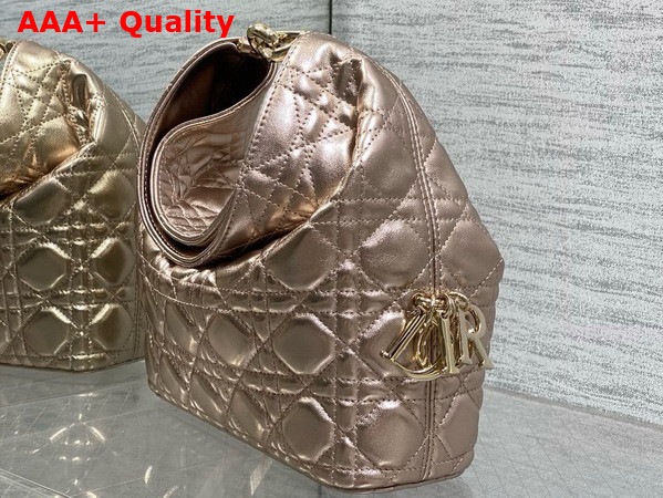 Dior Small Toujours Hobo Bag in Champagne Cannage Lambskin Replica