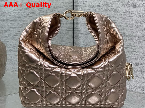 Dior Small Toujours Hobo Bag in Champagne Cannage Lambskin Replica