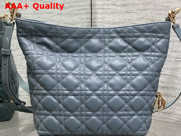 Dior Small Toujours Hobo Bag in Cloud Blue Cannage Lambskin Replica