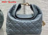 Dior Small Toujours Hobo Bag in Cloud Blue Cannage Lambskin Replica