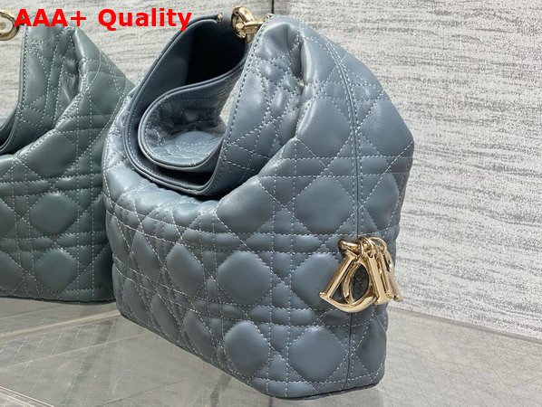 Dior Small Toujours Hobo Bag in Cloud Blue Cannage Lambskin Replica