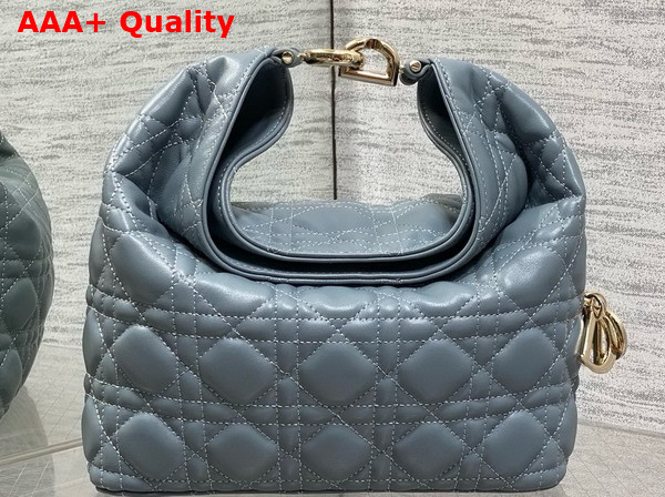 Dior Small Toujours Hobo Bag in Cloud Blue Cannage Lambskin Replica
