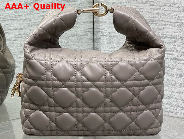 Dior Small Toujours Hobo Bag in Gray Cannage Lambskin Replica