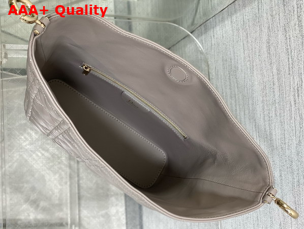Dior Small Toujours Hobo Bag in Gray Cannage Lambskin Replica