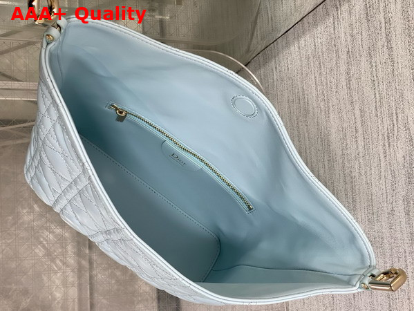 Dior Small Toujours Hobo Bag in Ice Blue Cannage Lambskin Replica