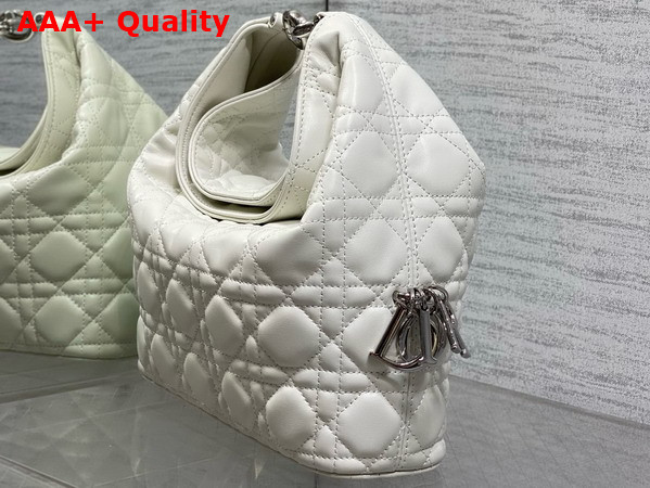 Dior Small Toujours Hobo Bag in Latte Cannage Lambskin Replica