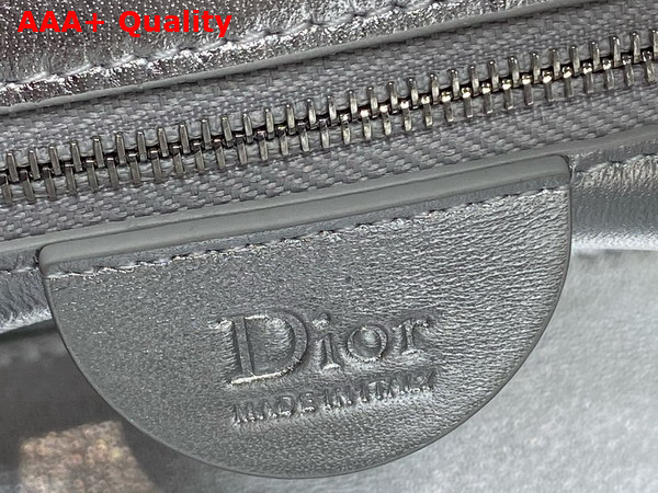 Dior Small Toujours Hobo Bag in Metallic Silver Cannage Lambskin Replica