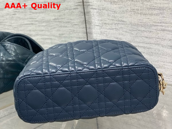 Dior Small Toujours Hobo Bag in Navy Blue Cannage Lambskin Replica