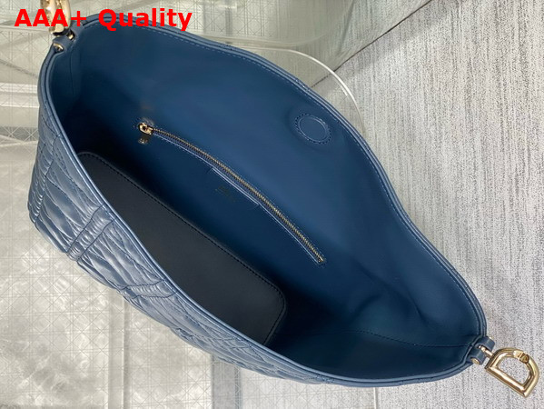 Dior Small Toujours Hobo Bag in Navy Blue Cannage Lambskin Replica